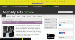 Desktop Screenshot of disabilityartsonline.org.uk