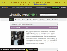 Tablet Screenshot of disabilityartsonline.org.uk